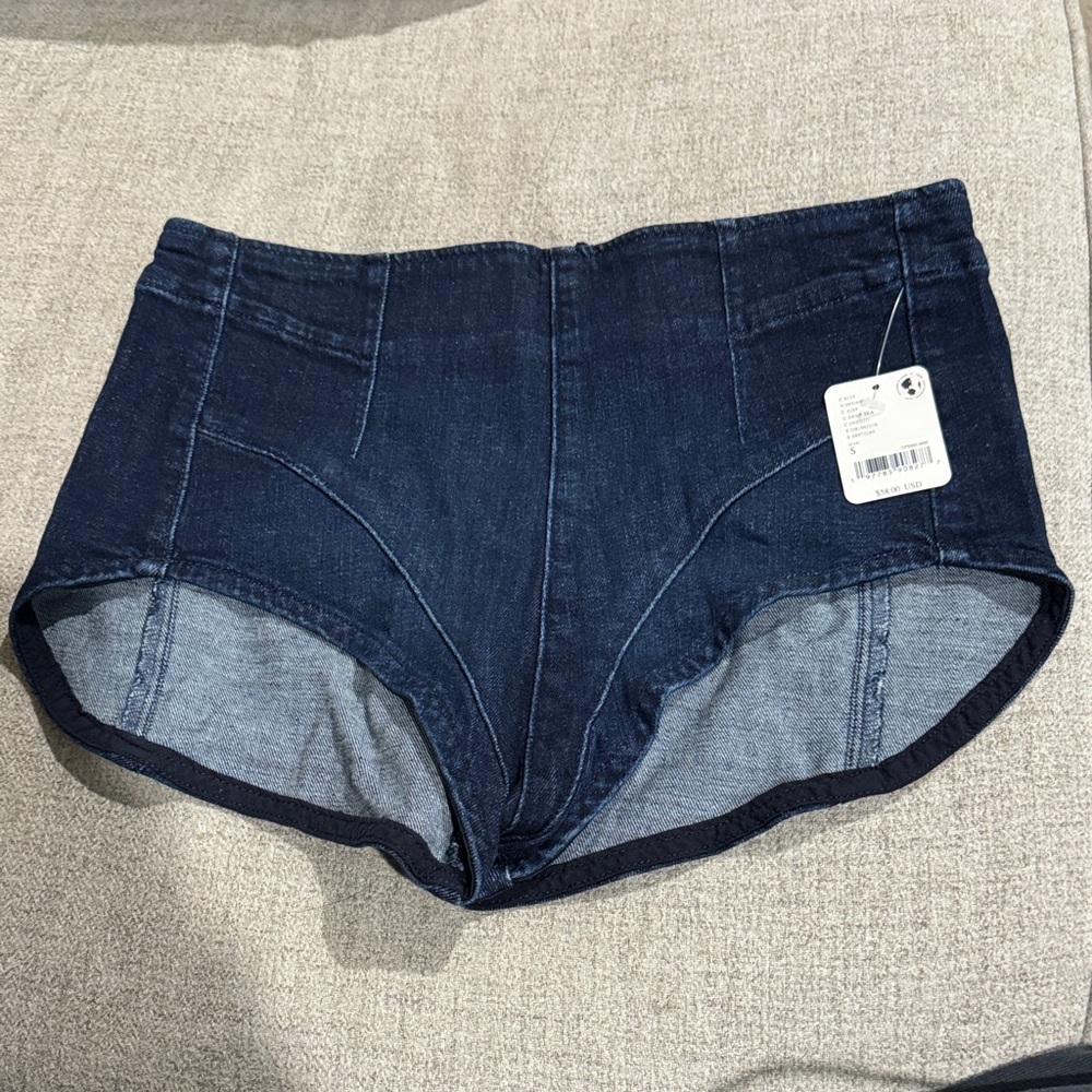 Free People Indigo Jean Shorts
